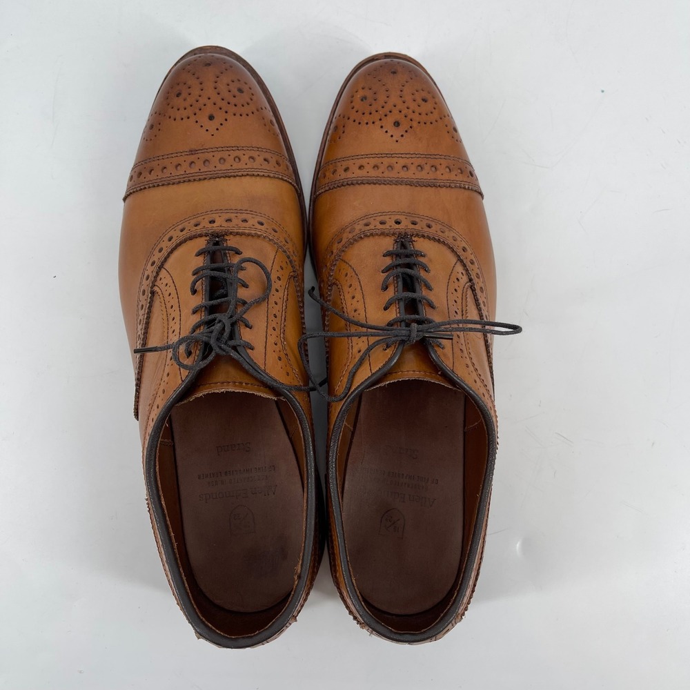 Allen Edmonds Oxfords Strand Cap Toe Wingtip Brogue Leather Dress Shoes 8.5 D - Picture 5 of 9